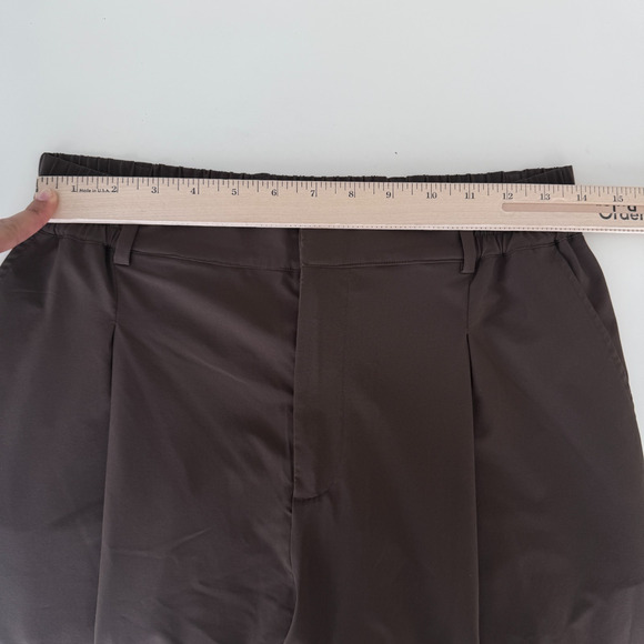 Alo Pursuit Trouser Women Small Brown Espresso Wide Leg High Waist Pleated Pants - Picture 9 of 12